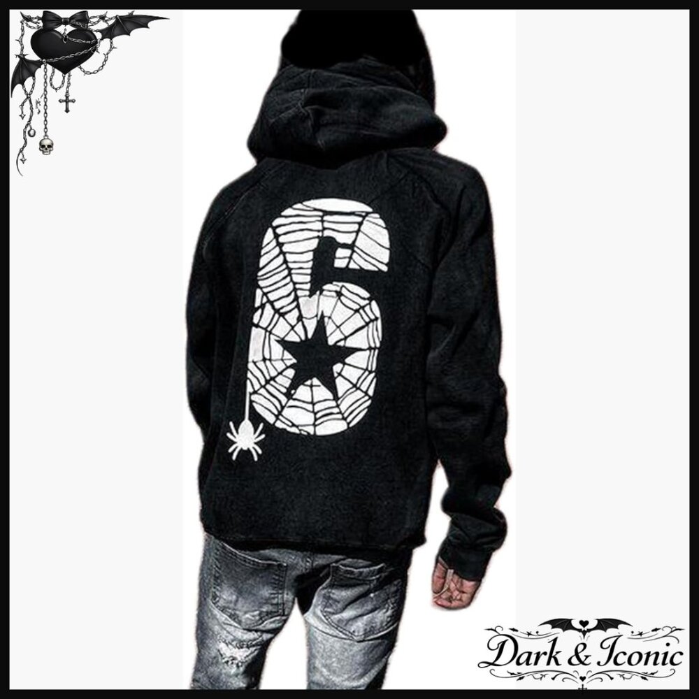 Oversized Pullover Hoodie, Long Sleeve, Graphic Print, Polyester, Loose Fit